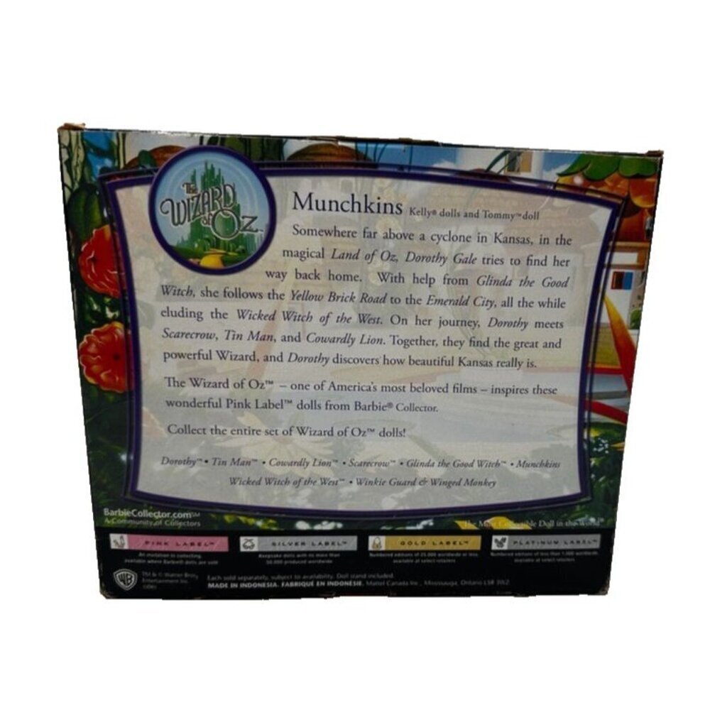 NIB The Wizard of Oz Munchkins Set 2006 Barbie Doll Pink Label by Mattel K9413 - Picture 2 of 6